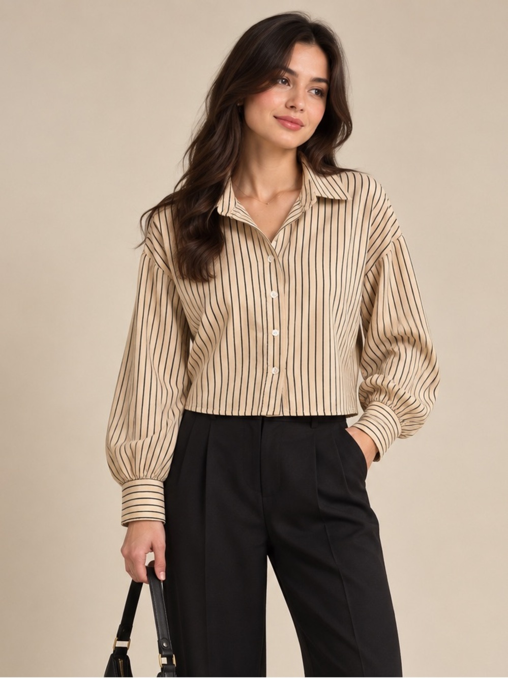 Zara Black Wide Leg Trousers